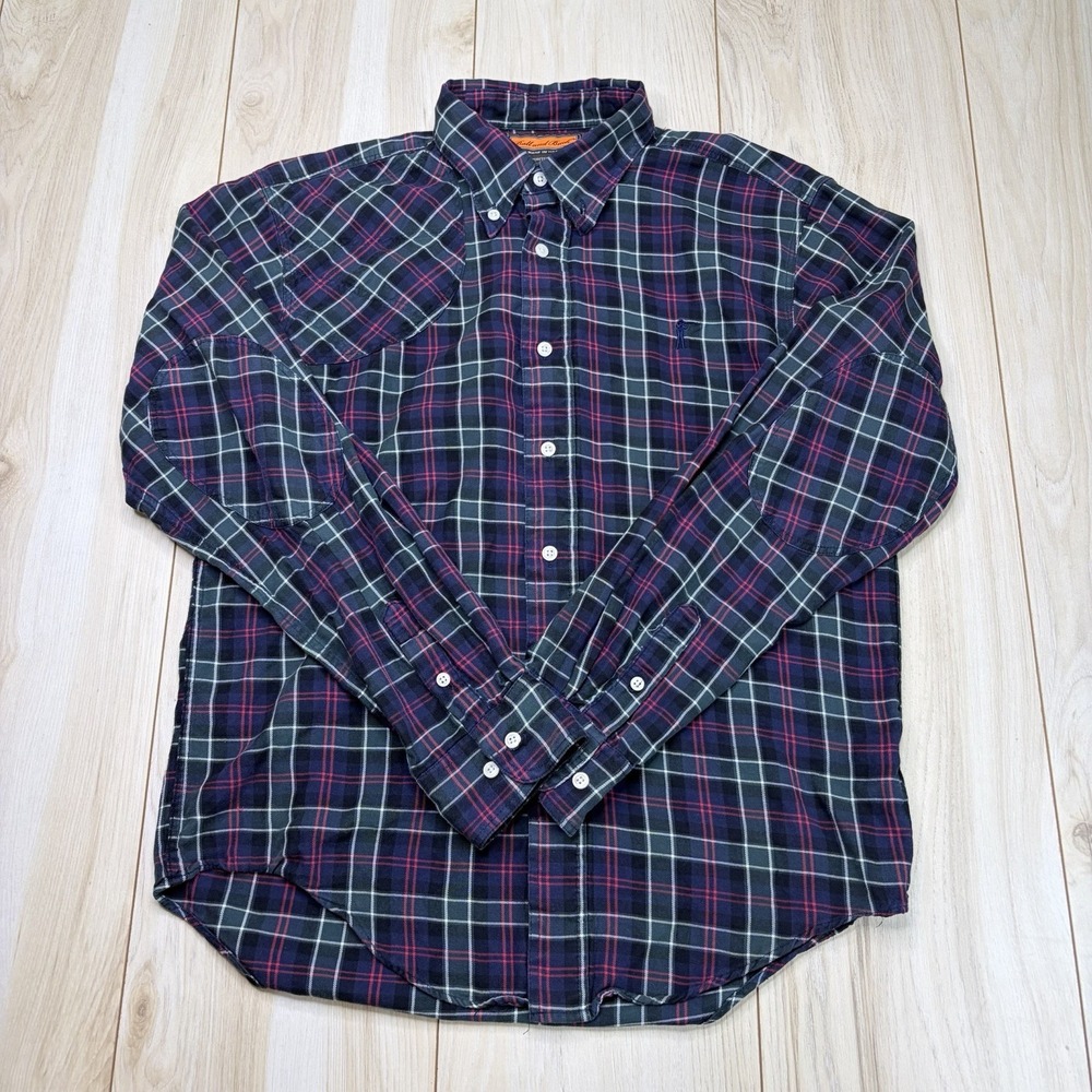 Ball and Buck The Hunters Shirt Cotton Mens Long Sleeve Plaid Medium USA
